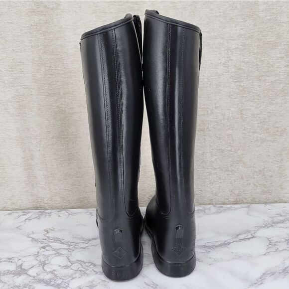 Dav Holloway Tall Black Lace Side Weatherproof Riding Boots Women's US 6 Euro 36 - Picture 10 of 16